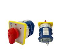 LW5 Electric 3 Position Manual Changeover Cam Switch 40A 690V 2 Poles Rotary Knob Commutateur Rotatif LW5D-40/2(102 position)
