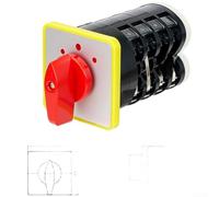LW5D-16/5 Rotary Switch 3 Levels 4 Sections Silver Contact