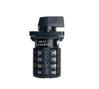 LW8-10/4 Electrical Changeover Rotary Cam Switch 4 Poles 10A 380V 16 Terminals 3 Positions Sliver Contact 10amp(01)