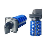 LW8-20/4 Silver Contact 3-Position Rotary Switch on-Off-on 4-Stage 20A Gear Change cam selector