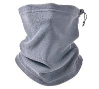 LWAQWHU Winter Neck Warmer Fleece Windproof Bandana Neck Gaiter Adjustable Drawstring Face Scarf for Men Women Unisex Outdoor Sports Skiing Fishing Motorcycle Running Cycling (Grey)