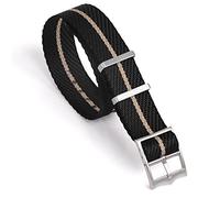 LWATANI Woven Nylon NATO Strap 20mm 22mm Stainless Steel Buckle Men Replacement Bracelet Band Watch Accessories Fit For Tudor Black Bay Straps (Color : Black gold line, Size : 20mm)