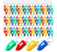 Lwaviwer 100 Pcs Mini Keychain Flashlight LED Flashlight Keychain for Emergency Hiking Camping Party Favors Outdoor Equipment