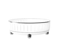 Lwaviwer 360-Degree Rotating Makeup Organizer for Dresser, Cosmetic Storage with Compartments for Perfumes,White,A