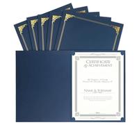 Lwaviwer Certificate Holders, 25 Packs Diploma Holders, Certificate Covers with Gold Foil Border for Letter Size 8.5x11 Inch