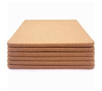 Lwaviwer Cork Trivet, 6 Pcs High Density Thick Square Cork Trivets for Hot Dishes, 8 Inch Multifunctional Cork Coaster