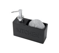 Lwaviwer Kitchen Dish Soap Dispenser Storage Box Set Countertop Liquid Hand Refillable Bottle with Cleaning Sponge Holder