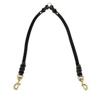 LWBMG Genuine Leather Double Dog Leash, 360° Swivel No Tangle Dual Dog Leash for Two Dogs, Heavy Duty Walking Training Leads for Small Medium Large Dogs Black
