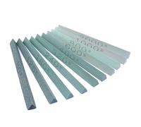 LWCUSNJ 10pcs Triangular Sharpening Stone Sticks Set, 5.92inch Green Silicon Carbide Oil Stones, Grit Sizes 80#-3000# for Models, Metal, & Knife Cutting Tools