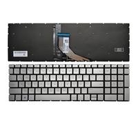 LWDOZMD Spanish SP/Latin LA Laptop keyboard For HP for Pavilion 15-DA 15-DB TPN-C135 TPN-C136 250 G7 255 15S-DU 15-DW 15-CS(Silver LA backlit)