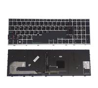 LWDOZMD Turkish BG US Backlit Keyboard for HP for EliteBook 755 G5, G6, 850 BUL for Bulgarian English L11999 L12000(Tur Turkish Light)