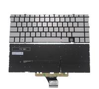 LWDOZMD UK SP LA UA GR Backlit Keyboard for HP for Envy X360 13-AY 13-BA 13T-BA 13-BD 13M-BD BD0023DX Spanish Latin German UKRAINIAN M30787(SP Silver Backlit)