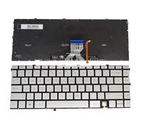 LWDOZMD UK SP LA UA GR Backlit Keyboard for HP for Envy X360 13-AY 13-BA 13T-BA 13-BD 13M-BD BD0023DX Spanish Latin German UKRAINIAN M30787(UK Silver Light)