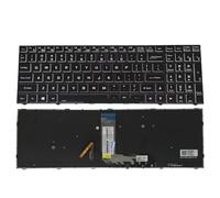 LWDOZMD US UK Russian Backlit Keyboard for Schenker for XMG Pro 15 PC50HS-D, PRO 15-M19, 17-E21 PB71RD-G, for for Focus 17 M22 NP70HK(US Backlight)