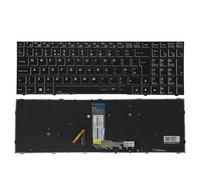 LWDOZMD US UK Russian Backlit Keyboard for Schenker for XMG Pro 15 PC50HS-D, PRO 15-M19, 17-E21 PB71RD-G, for for Focus 17 M22 NP70HK(UK Backlight)