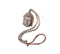 LWDXQQTX Buddhist pendant necklace, Chinese style Buddha collar chain, hand carved protection good fortune Decorative, Small, Obsidian, Obsidian