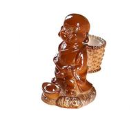 LWDXQQTX Lucky Buddha Tea Pet, Stress-Relieving Decorative Item Changes Color When hot Water, Father's Birthday Gift (Red)