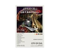 LWFKAUVBS Avenged Sevenfold City of Evil Album Cover Canvas Poster Wall Art Decor Print Picture Paintings for Living Room Bedroom Decoration 12x18inch(30x45cm)