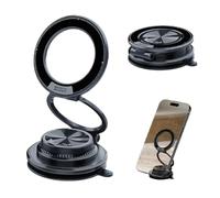 LWIAYWU Vacuum Suction Cup Magnetic Phone Mount, 360 Rotatable Foldable Phone Holder, Adjustable Hands-Free for Magsafe Car Gym Mirror Smooth Surface, Compatible with iPhone Android and Smartphones