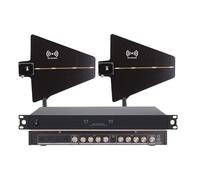 LwiftGal UHF Antenna Power Distribution System, Active Directional Antennas Wireless Microphone System, with 2 Antenna Paddles for Stage Performance,Wedding, Live Shows 8Input