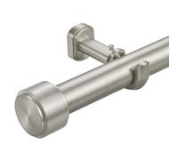 Lwiiom Heavy Duty Curtain Rods,1 1/4" Large Diameter Premium Nonadjustable Curtain Rod,72in/6ft Custom Window Treatment Rods with Durable Aluminum Brackets and End Caps,Brushed Nickel Finish