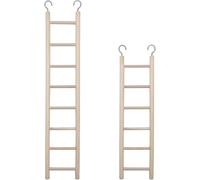 LWINGFLYER 2pcs Birdie Basics Wooden Bird Cage Climbing Ladder Toy Suitable for Long-tailed Parakeets Parakeets (6 Steps and 8 Steps)