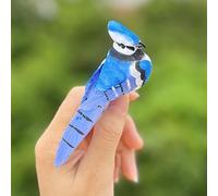 LWINGFLYER 6PCS Small Realistic Blue Jay Birds 3.5Inch Artificial Simulation Foam Feather Bird for Christmas Tree Ornaments Wreath Crafts Flower Arrangements Home Party Decor