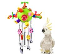LWINGFLYER Bird Toys, Parrot Pull Spoons Toys Bird Chew Toys for Medium and Large Parrot, African Grey, Caique, Quaker, Small Cockatoo, Mini Macaw, Parrots Small to Medium Birds