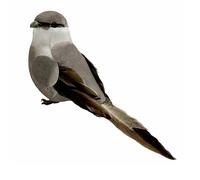 LWINGFLYER Northern Mockingbird Realistic Gray Artificial Birds Ornaments Feathered Bird Model for Decoration Arts & Crafts Photo Props Floral Arrang