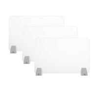 LWJSOCP 3 Pack Desk Dividers for StudentsFrosted Acrylic PartitionsFree Standing Privacy Screens for Desks (50x40CM/19.7x15.7IN)