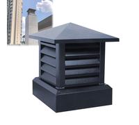 LWJSOCP Chimney Cap, Exterior Stove Pipe Topper, Chimney Rain Cap, Square Aluminum Alloy Flue Caps, Rooftop Exhaust Vent Cap, for Outdoor Masonry Chimney (Size : 250mm/10in)