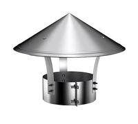 LWJSOCP Chimney Cap, Ventilation Chimney Cowl, Stainless Steel Cone Cap, Reinforced & Easy Installation, Roof Rain Cap, for Vent Flue Family Kitchen Cooking (Size : 230mm/9in)