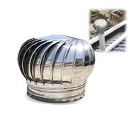 LWJSOCP Chimney Rotating Ventilator Cap, Vent Roof Cover, 304 Stainless Steel Fireplace Chimney Cover, Windproof& Waterproof Cap, for Houses Factory Attic Farm (Size : 350mm/14in)