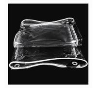 LWJSOCP Clear Tarpaulin Waterproof Heavy Duty,Transparent Tarpaulin Tarp Cover, Windproof, Tear, 0.35mm Thick,for Garden Outdoor Camping Home,Customizable，5.5x8m/18.04x26.24ft