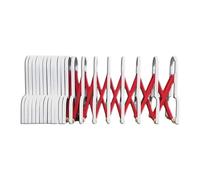 LWJSOCP Expandable Folding Barricade, Retractable Safety Mobile Barrier Fence with Casters, Traffic Control Driveway Gate for Construction Site Elevator，Red+white 4x0.85m