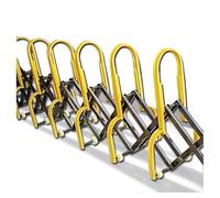 LWJSOCP Expandable Folding Barricade, Retractable Safety Mobile Barrier Fence with Casters, Traffic Control Driveway Gate for Construction Site Elevator，Yellow+black 3x0.85m