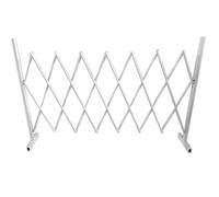 LWJSOCP Expandable Metal Barricade Fence - Telescopic Traffic Guardrail for Crowd Control at Events Easy to Move White 47"x236" - Accordion Design for Safety