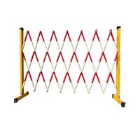 LWJSOCP Expandable Retractable Barricade Fence - Fiberglass Reinforced Plastic Safety Barrier Insulated Construction Fence Red-White Color Size 1.2m - Ideal for Safety and Crowd Control