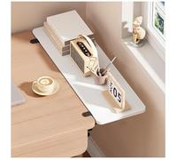 LWJSOCP Foldable Wall Desk Tray Floating Keyboard Shelf for Space Saving Adjustable Armrest & Display Table 50x25cm White Perfect for Home Office & Gaming Setup