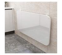 LWJSOCP Folding Wall Mounted Table White Kitchen Workbench Space Saving Table for Home Balcony & Apartment Compact 50x30cm Design for Dining & Work Use