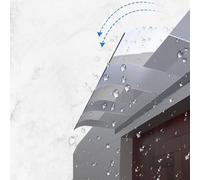 LWJSOCP Polycarbonate Door Canopy Awning - Self-Cleaning Clear Shelter for Rain, Snow & Wind Protection - Semi-Frosted Window Cover (40 x 210 cm) - Outdoor Shelter