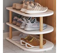 LWJSOCP Shoe Storage Cabinet Cabinets Hallway Slim Cupboard Cupboards Hallways Slimline Tall Rattan Sideboard Narrow LargeSlim White Entryway Shoe Rack Bench Stackable 3-Tier Storage Shelf Multi-