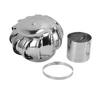 LWJSOCP Stainless Steel Pipefit Roof Ventilating Fan Wind Turbines Air Vent Attic Ventilator Rotating Chimney Cowl Cap Roof Vents for Houses Factory Attic Farm,Ø100 MM