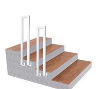 LWJSOCP Stair handrail Stair Handrail Mounting Kit - Porch Safety Handrail, Modern Side Mounted U Shaped Banister Railing for Loft, Villa, Corridor, Outdoor Garden - White Wrought Iron (Size : 35cm