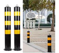 LWJSOCP Steel Safety Bollardsty Parking Posts 60cm/23.6in Height 2Pack Durable & Robust for Traffic Control VandalResistant Ideal for Driveways & Public Spaces