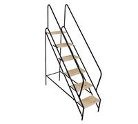 LWJSOCP Step Ladder Swimming Pool Staircase stool Dual-purpose Stair Chair Ladder with Armrest Climb High Platform for Office Home Library Attic stepstool(Six Step)