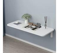 LWJSOCP Wall Mounted Folding Desk Space Saving Workstation 40x30cm to 120x40cm Stylish White Finish Perfect for Home Office Setup Compact Design Size: L80