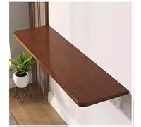 LWJSOCP Wall Mounted Folding Table Solid Wood Drop Leaf Desk Space Saving Convertible Writing Table Brown 90x30cm Ideal for AFQVll Spaces Home Office and Dining Use