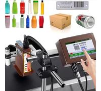 lwjunmm 25.4/12.7mm Automatic Inkjet Coding Machine for Production Line,23 Languages,Intelligent Variable Data/Date/Logo/Barcode/Image Thermal Inkjet Printer,25.4mm