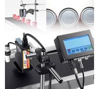 lwjunmm In Line Inkjet Coder,Industrial Inkjet Printer,Inkjet Coding Machine,Date Coding Machine,Date Coder,Portable Smart Printer,for Barcode/Batch Number/Label/Image/Date Printer,12.7mm